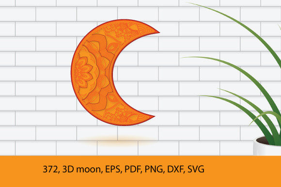 3D Exclusive Mother s Day Layer Moon SVG