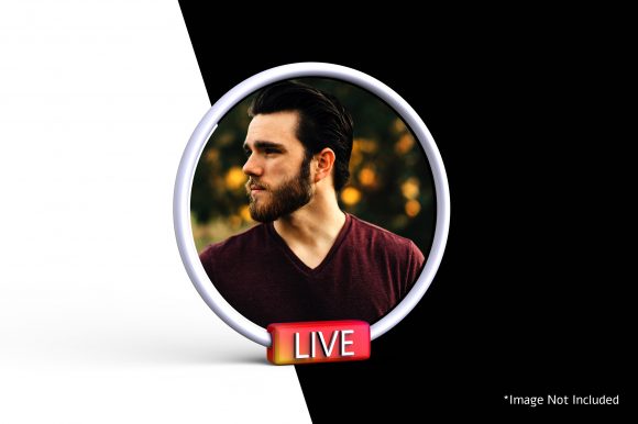 3D Instagram Live Button Mockup: Elevate Your Social Presence