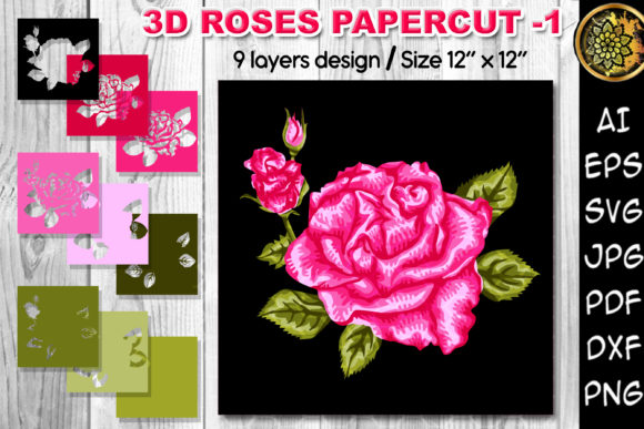3D Valentine Rose Flowers Clipart -1: A Comprehensive Guide for Creative DIY Projects