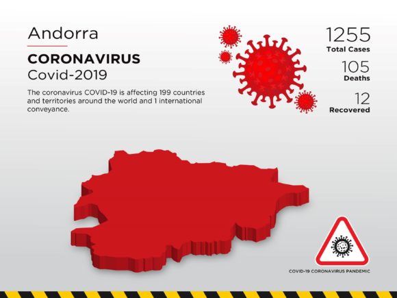 Andorra Affected Country 3D Map: A Strategic Design Tool for Modern Pandemic Communication
