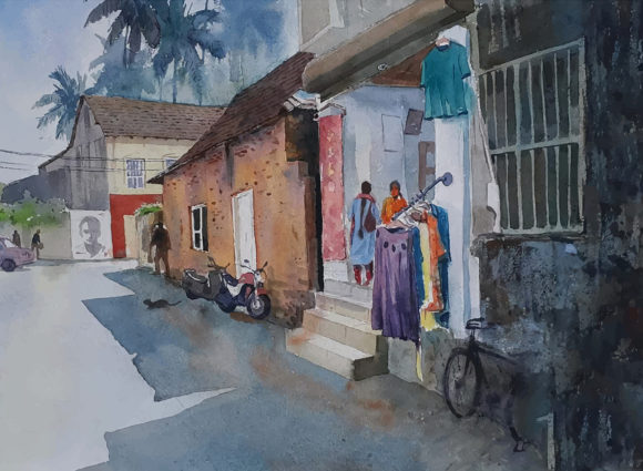 Beautiful Front View of Home Watercolor: Elevating Your Design Workflow with Hand-Drawn Authenticity
