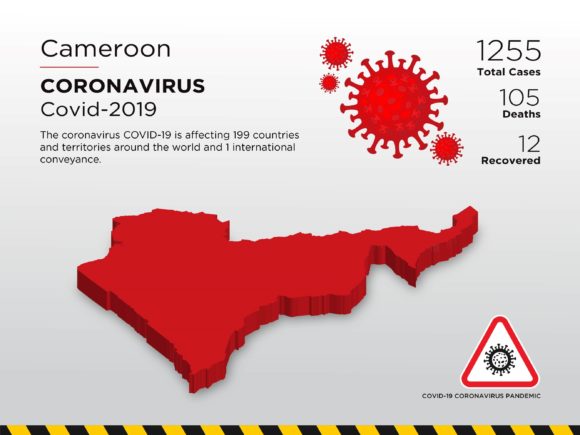 Cameroon Affected Country 3D Map: Visualizing the Pandemic for Better Communication