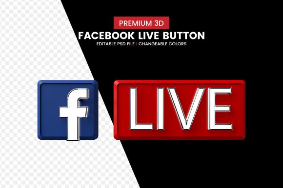 Facebook Live Streaming Button Mockup: A Versatile Design Asset for Modern Creators