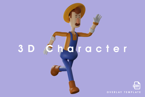 Farmer 3D Character Running Fast: Elevating Digital Storytelling with High-Resolution Assets