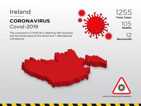 Ireland Affected Country 3D Map: A Visual Tool for Pandemic Storytelling