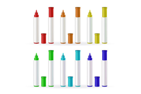 Marker Pens Stationery Different Color