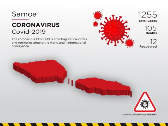 Samoa Affected Country 3D Map: A Strategic Asset for Global Pandemic Communication