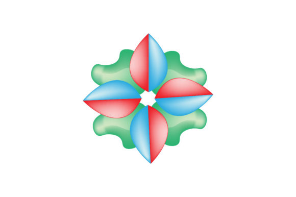 Simple Flower 3D Color Mandala Illustrat
