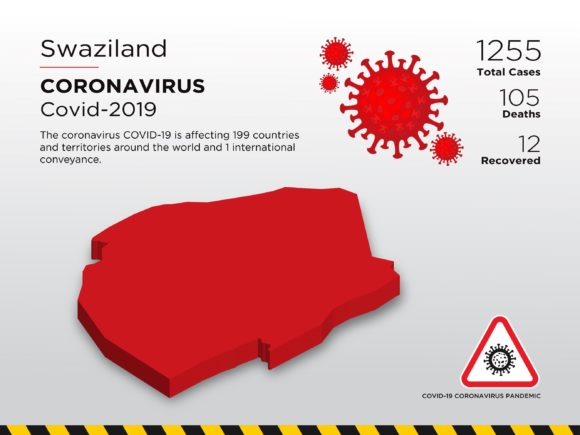 Swaziland Affected Country 3D Map: A Visual Guide to Pandemic Data