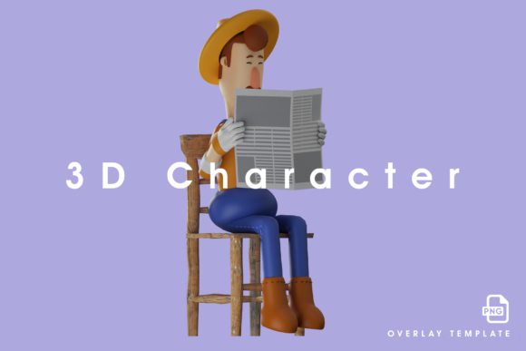 Sweet Farmer 3D Reading a Newspaper
