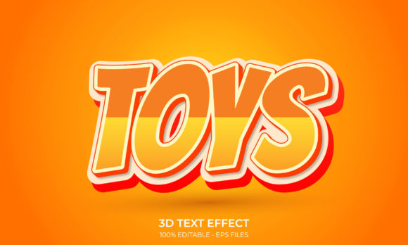 Toys 3D Text Style Effect for Creative Projects