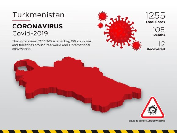 Turkmenistan Affected Country 3D Map: A Critical Review for Data Visualization